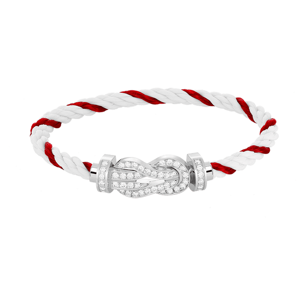 ˇMagic JewelryˇCHANCE LARGE 8 FIGURE BUCKLE FULL DIAMOND BRACELET SILVER