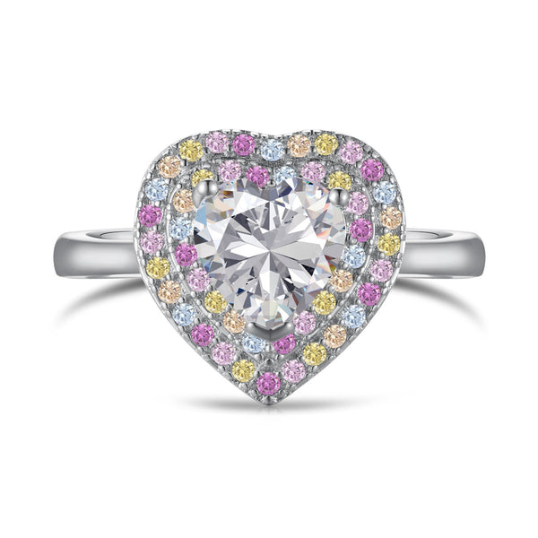 ˇMagic JewelryˇDelicate Ebullient Heart Shape Wedding Ring