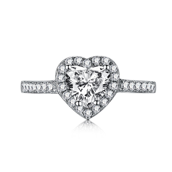 ˇMagic JewelryˇEternity Splashy Romantic Heart Shape Lover Ring