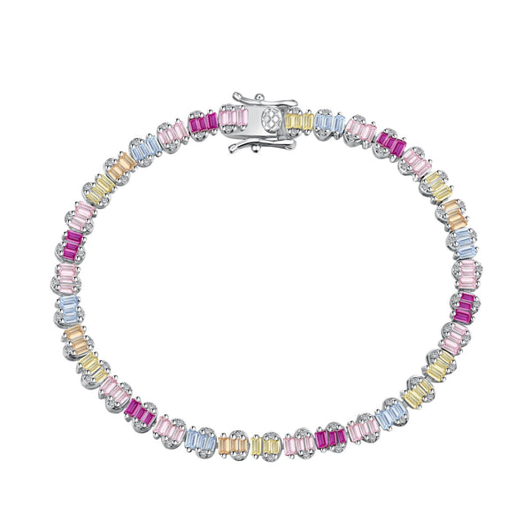 ˇMagic JewelryˇDelicate Colorful Emerald Cut Party Bracelet
