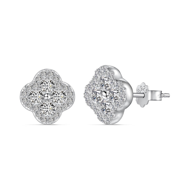 ˇMagic JewelryˇFour-Leaf Clover Flower Shaped Earrings
