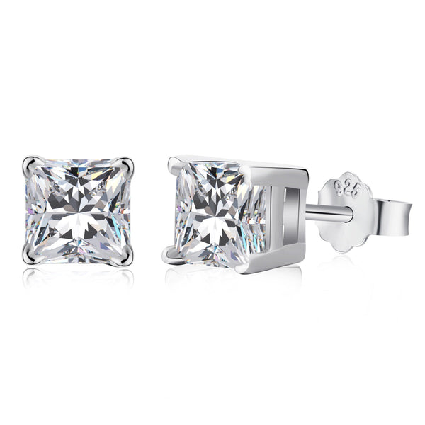 ˇMagic Jewelryˇ1.0 Carat Radiant Princess Cut Wedding Earrings