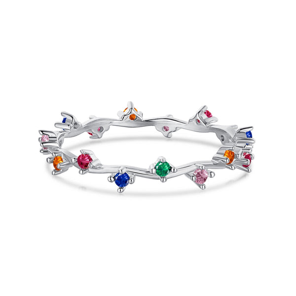 ˇMagic JewelryˇRadiant Colorful Round Cut Daily Ring