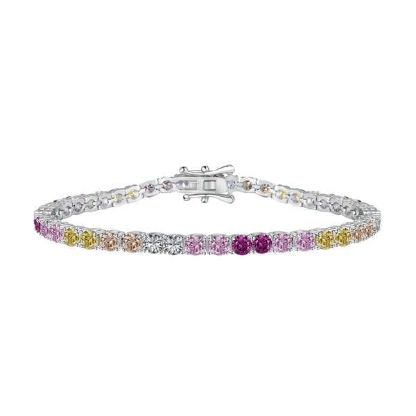 ˇMagic JewelryˇRadiant Colorful Round Cut Tennis Bracelet