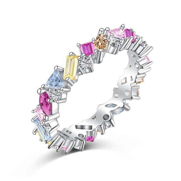 ˇMagic JewelryˇDazzling Polychromatic Multi cut Daily Ring
