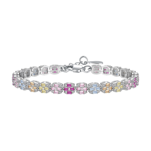 ˇMagic JewelryˇDelicate Colorful Emerald Cut Daily Bracelet