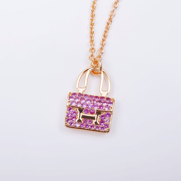 ˇMagic JewelryˇCONSTANCE PEDANT PURPLE DIAMOND NECKLACE