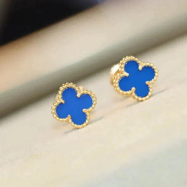 ˇMagic JewelryˇCLOVER MINI 9.5MM TURQUOISE EARRINGS