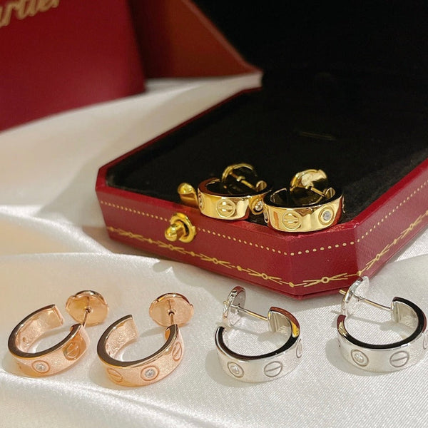 ˇMagic JewelryˇLOVE EARRINGS 5.7MM 2 DIAMONDS