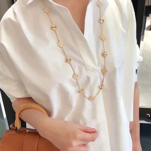 ˇMagic JewelryˇCLOVER 20 MOTIFS LASER DIAMOND NECKLACE