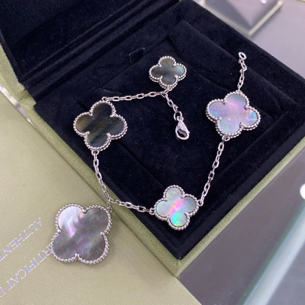 ˇMagic JewelryˇCLOVER 5 MOTIFS DARK MOP BRACELET