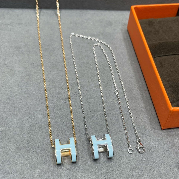ˇMagic JewelryˇPOP H SKY BLUE NECKLACE
