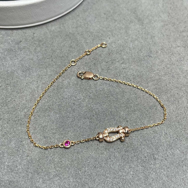 ˇMagic JewelryˇFORCE 10 DIAMOND CHAIN LINK PINK GOLD BRACELET