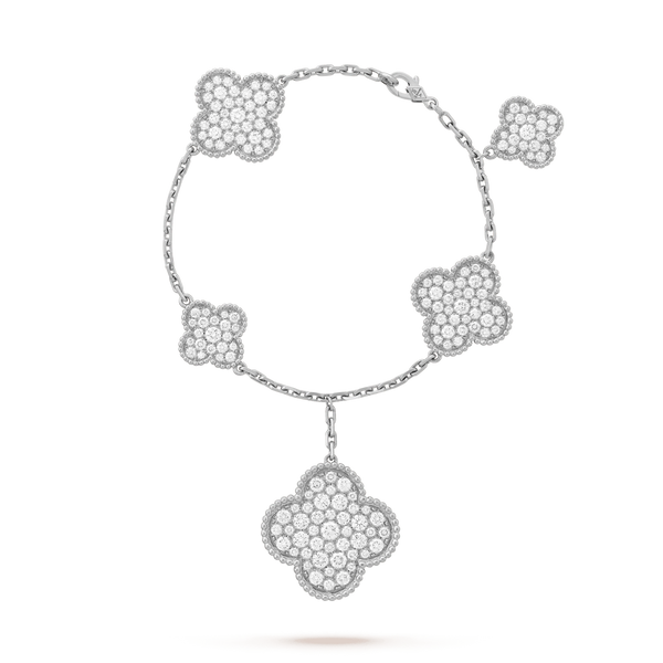 ˇMagic JewelryˇCLOVER 6 MOTIFS DIAMOND BRACELET