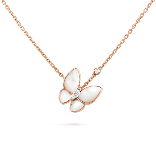 ˇMagic JewelryˇBUTTERFLY MOP DIAMOND NECKLACE