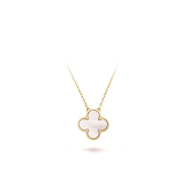 ˇMagic JewelryˇCLOVER 15MM MEDIUM WHITE MOP NECKLACE