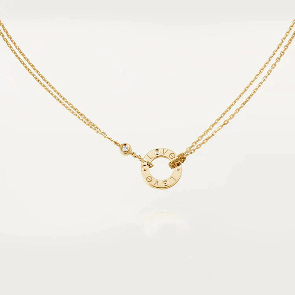 ˇMagic JewelryˇLOVE NECKLACE 16MM 2 DIAMONDS