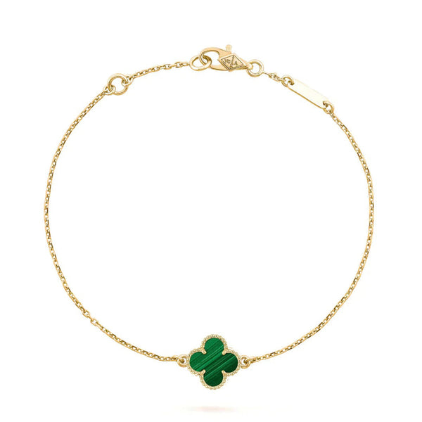 ˇMagic JewelryˇCLOVER BRACELET MALACHITE 1 MOTIF