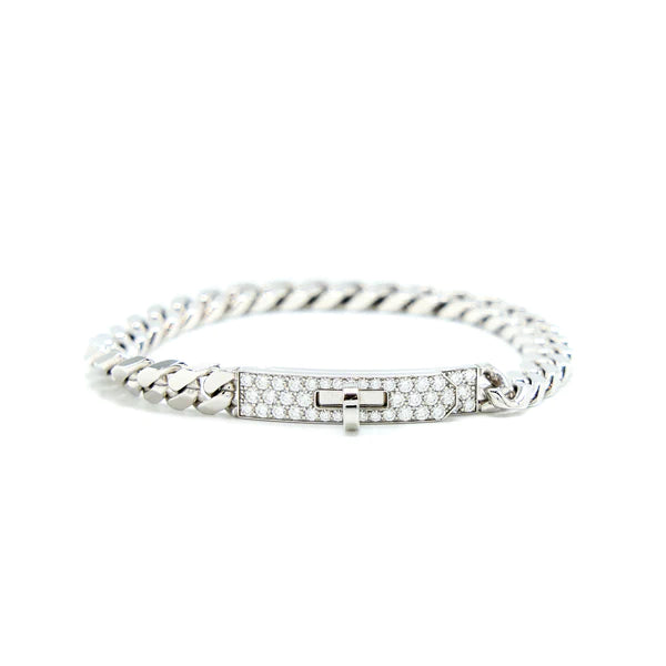 ˇMAGICˇKELLY CHAIN SILVER DIAMOND BRACELET