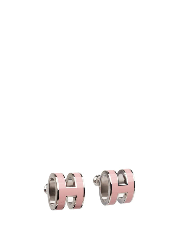 ˇMagic JewelryˇMINI POP H SILVER EARRINGS PINK