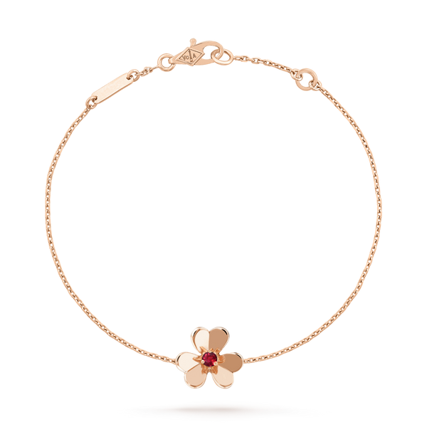 ˇMagic JewelryˇFRIVOLE GOLD FLOWER PINK MALACHITE BRACELET