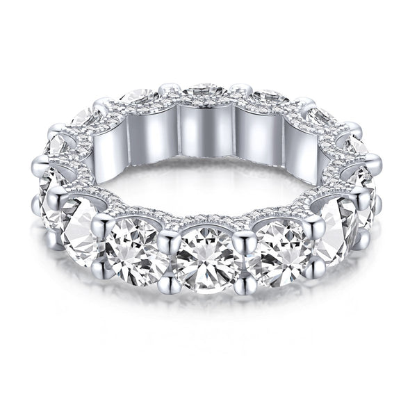 ˇMagic JewelryˇGorgeous Round Cut Tennis Ring