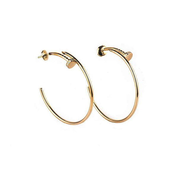 ˇMagic JewelryˇJUSTE EARRINGS GOLD DIAMONDS 1.8MM