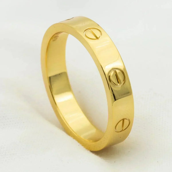 ˇMagic JewelryˇLOVE RING 4MM 1 DIAMOND GOLD