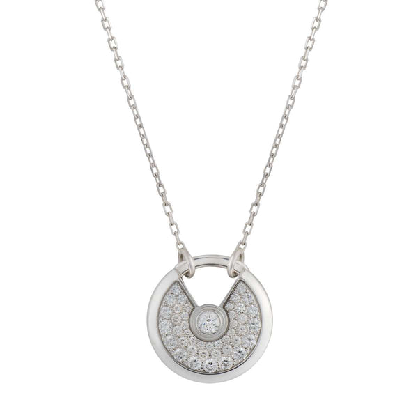 ˇMagic JewelryˇAMULETTE SILVER FULL DIAMOND NECKLACE