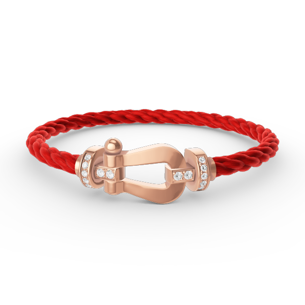 ˇMagic JewelryˇFORCE LARGE HORSESHOE HALF DIAMOND BRACELET ROSE GOLD