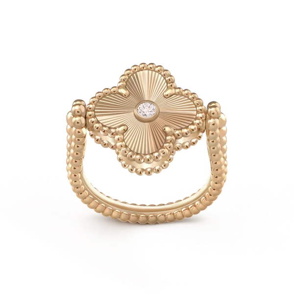 ˇMagic JewelryˇCLOVER RIVERSIBLE ROSE GOLD RING