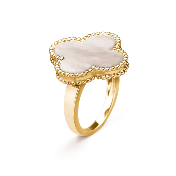 ˇMagic JewelryˇCLOVER WHITE MOP RING