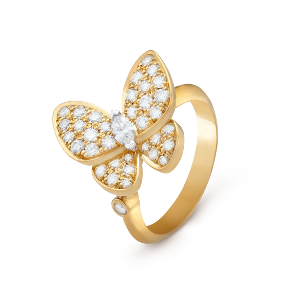 ˇMagic JewelryˇBUTTERFLY DIAMOND RING